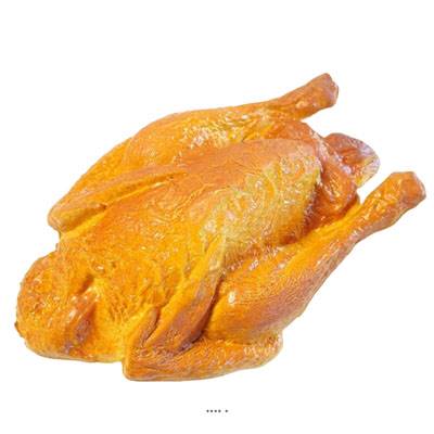 Poulet roti artificiel en Plastique soufflé L 230x140 mm