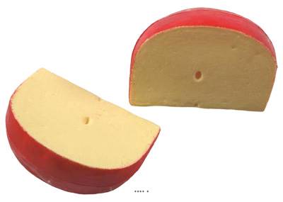 Edam morceau de fromage en lot de 2 en Plastique soufflé L 110x75 mm