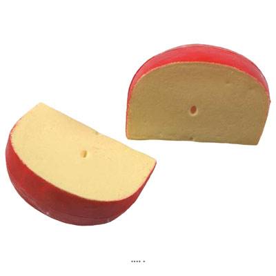 Edam morceau de fromage en lot de 2 en Plastique soufflé L 110x75 mm