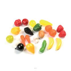 Légumes et fruits artificiels assortis en lot X 22 plastique soufflée