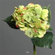 Hortensia artificiel en tige 1 tête 3 feuilles H 50 cm Top Vert-rose