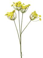 Fleur d’Aneth artificielle en tige, 4 ramures, H 68 cm Jaune - BEST