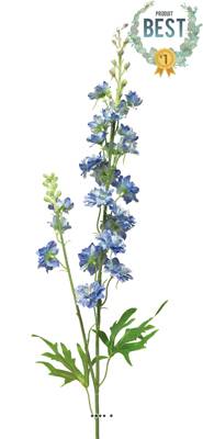 Delphinium artificiel, 2 ramures, H 85 cm, bleu royal - BEST