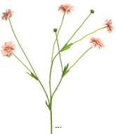 Centaurée artificielle, 3 ramures, H 64 cm Rose - BEST