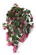 Bougainvillier artificiel en fleurs retombant, en pot, L 50 cm