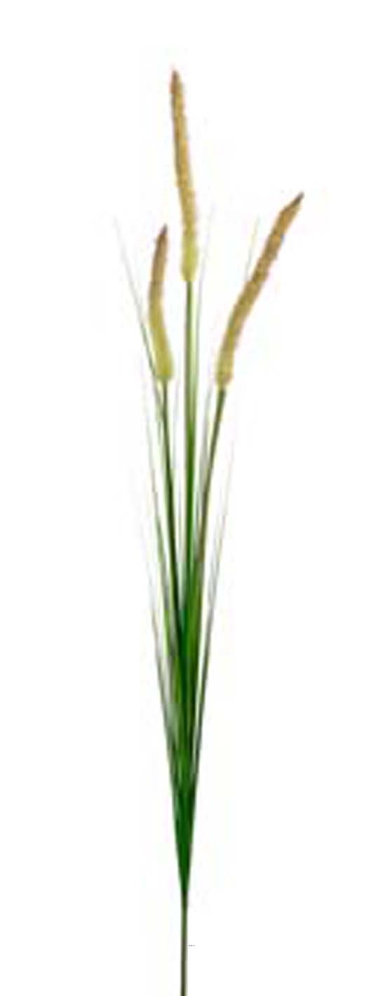 Pennisetum artificiel H 90 cm 3 superbes plumeaux vert rouge