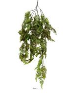 Chute de Fougère de Boston Verte en Plastique artificielle H 90 cm D 20 cm 5 ramures