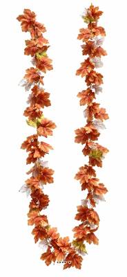 Guirlande d'Erable artificielle Automnale en tissu Lg 170 cm D 20 cm très dense
