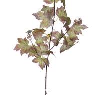 Branche d'érable artificielle 18 feuilles  Vert-rouge