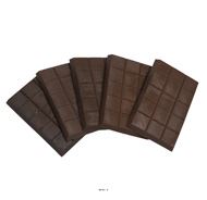 Tablettes en chocolat noir artificiel en lot de 5 en Plastique soufflé H 95x65 mm