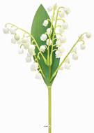 Brin de muguet avec feuillage H28 cm Ravissant