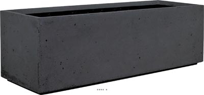 Bac en Polystone Splitt Ext. Claustra L 100x 35 x H 80 cm Noir