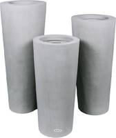 Bac polystone  48 cm H 110 cm Ext. colonne gris ciment