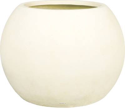 Bac polystone Ø 80 cm H 57 cm Ext. boule crème