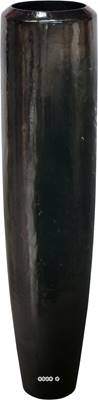 Bac plastique & particules de métal Ø43cm H185cm Ext. colonne noir mat