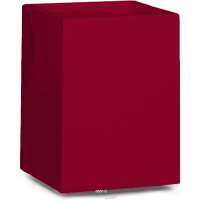 Bac fibres de verre gelcoat 40x40x50 cm Ext. carré haut rouge rubis