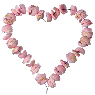 Coeur Rose pétale artificiel D 23cm