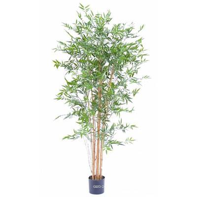 Bambou artificiel en pot special UV pour extérieur H 180 cm Vert