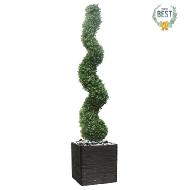 Spirale de buis artificiel en pot, H 150 cm, anti-UV - BEST