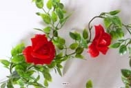 Guirlande de 8 Roses artificielles Rouge plastique L 180 cm