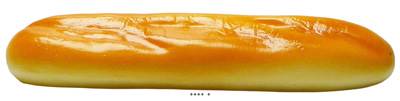Demi baguette de pain artificiel en mousse PU L 270x55 mm