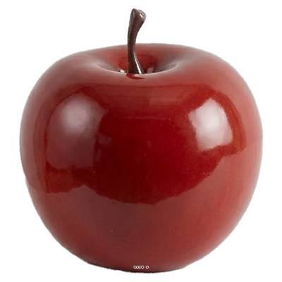 Pomme artificielle rouge brillante D 9 cm 24g Superbe en Decoration