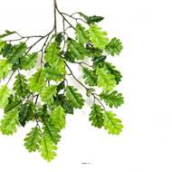 Branche de Chene artificiel H 60 cm 56 feuilles 8 glands