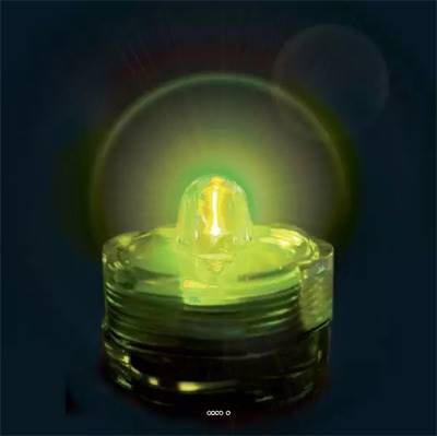 Led X1 couleur submersible telecommandable et reutilisable livre avec 2 piles Vert