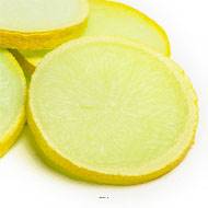 Tranches de Citron jaune artificiel X 6 en Plastique soufflé H 80x60 mm