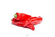 Piment Rouge artificiel en lot de 3 en Plastique soufflé L 160x40 mm