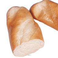 Demi baguette de pain artificiel X 2 en Plastique soufflé L 180x90 mm