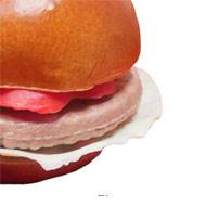 Hamburger artificiel en Plastique soufflé L 110x75 mm