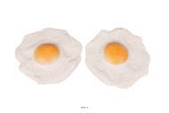 Œuf frit simple artificiel en lot de 2 en Plastique soufflé D 100 mm