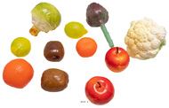 Lot 11 Fruits et Légumes Artificiels Déco Cuisine - plastique soufflé