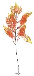 Branche de feuilles d'aponogeton factice H45cm plastique ext. Orange