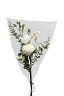 Bouquet de fleurs factices emballé haut de gamme H65cm superbe Crème