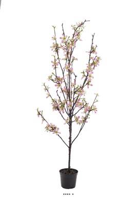 Cerisier artificiel Prunus du japon tronc PE H90cm D40cm Fleurs Roses