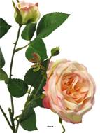 Rose Paris artificielle, ramifiée, 3 têtes, 61 cm Rose - BEST