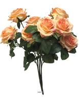Bouquet de rose Paris artificielle, 10 têtes, H42cm Rose saumon - BEST