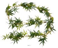 Guirlande de bambou artificiel ramifiée plastique L 190 cm Vert