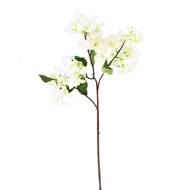 Branche de Bougainvillier artificielle H 68 cm tige armée Blanc neige