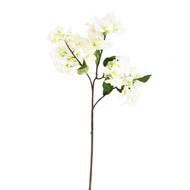 Branche de Bougainvillier artificielle H 68 cm tige armée Blanc neige