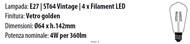 Ampoule de luxe E27 Vintage ST64 4W - 230V 2200° K
