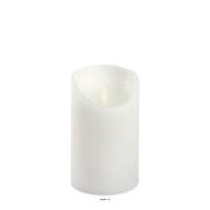 Bougie Cylindrique Cire Blanche – D 7,5 cm x H 12,50 cm – finition Rustic