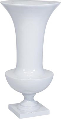 Bac Polyrésine fibre Castel Int. Vase D 34 x H 60 cm Blanc
