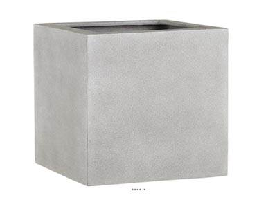 Bac fibres de verre/ composite Farn extérieur Cube L27x27xH27cm Sable