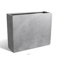 Bac fibres de verre et composite long 100 x l 35 cm H 80 cm Ext. IF claustra gris clair