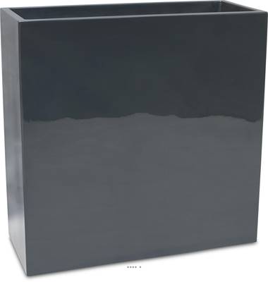 Bac fibres de verre robuste et revêtement gelcoat qualité marine 40 x 90 cm H 90 cm Ext. claustra gris glossy