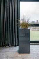 Bac fibres de verre gelcoat 40x40x90 cm Ext. carré haut gris glossy