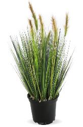 Gramine artificielle Fleurs vertes H 60 cm 791 tiges en pot